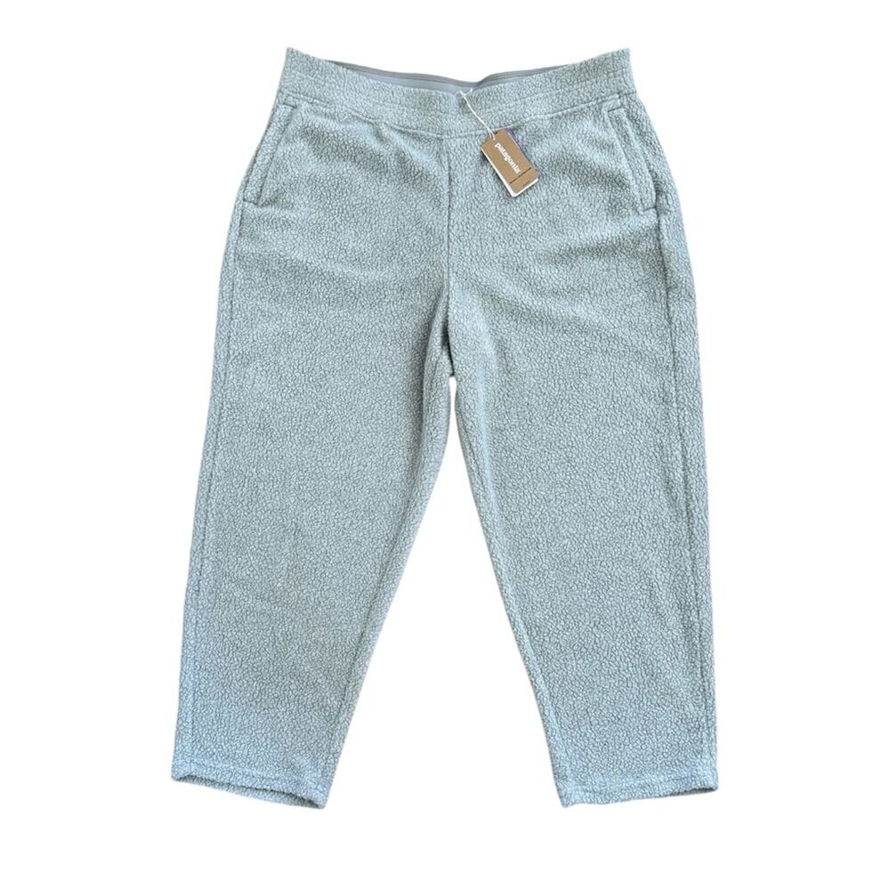 Patagonia Women’s Shearling Crops Gray Textured Pants Size XL